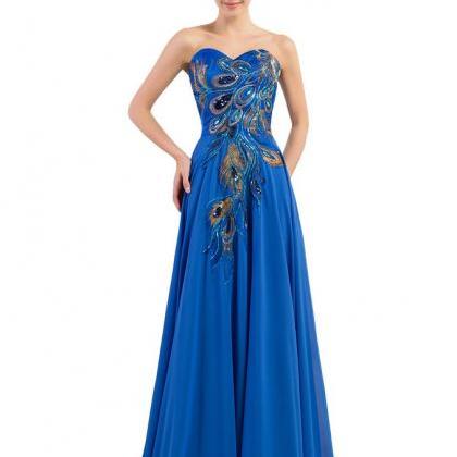 Hanyige Graceful Long Strapless Embroidery Prom..