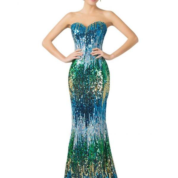 sequin long gown styles